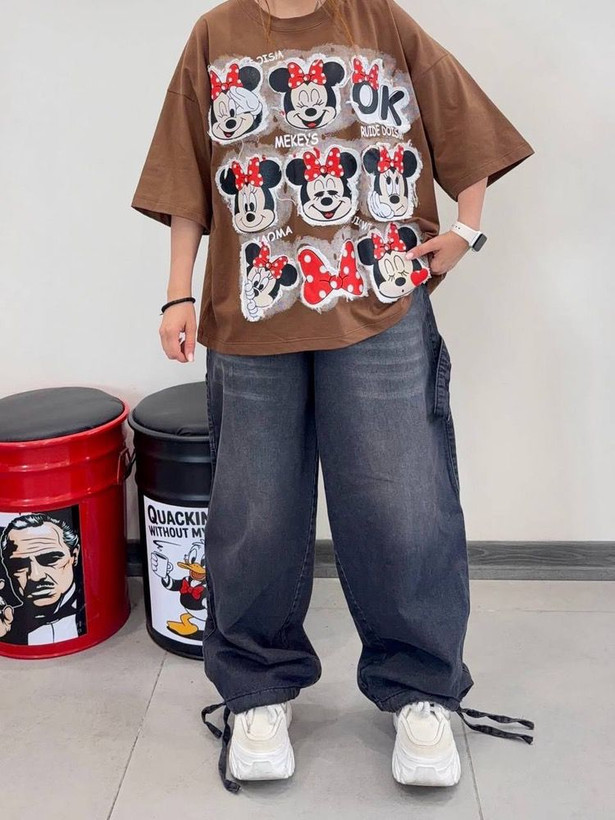 تیشرت زنانه باکسی ❤️mickey❤️