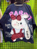 تیشرت باکسی زنانه تیکه دوزی 🩷RABIT🩷