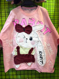 تیشرت باکسی زنانه تیکه دوزی 🩷RABIT🩷