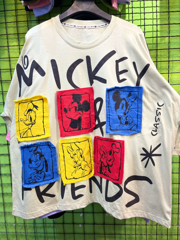 تیشرت زنانه تیکه دوزی🩷 MICKEY 🩷